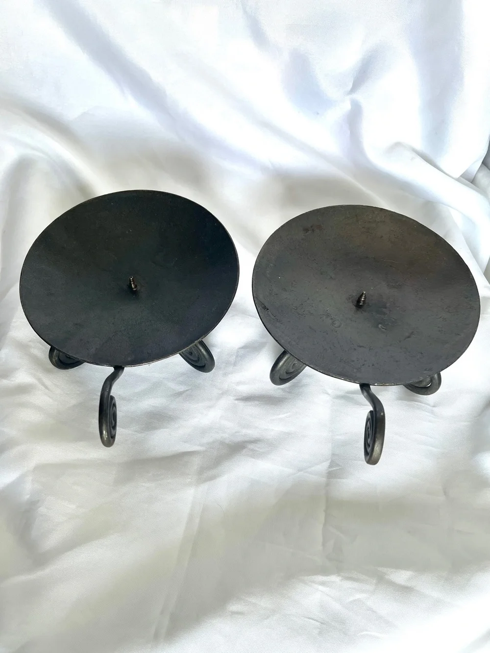Wrought Iron Pillar Candle Holders 5.5